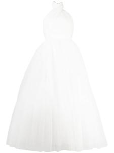 Giambattista Valli платье из тюля с вырезом халтер, белый