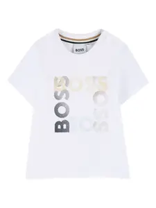 Футболка с короткими рукавами Boss Kidswear, белый