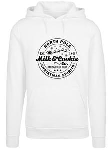 Пуловер F4NT4STIC Hoodie Milk and Cookie Bakery Retro Christmas Sign, белый