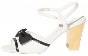 CHANEL Сандалии с одним ремешком, ширина 8,5 см, женские, белые