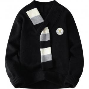 Свитер с изображением собаки Югуи, унисекс Sanrio, черный