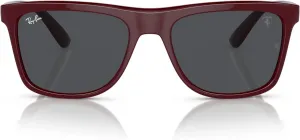 Женские солнцезащитные очки Ray-Ban RB4413M квадратной формы, Dark Red/Dark Grey