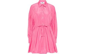 Расклешенное мини-платье-рубашка MSGM, розовый