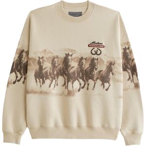 Свитшот мужской Abercrombie＆Fitch, светлый хаки