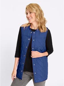 Sieh an! Длинный жилет джинсово-синего цвета