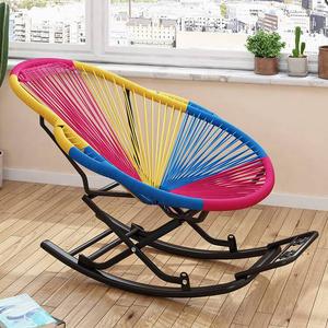 Fantasy Кресло-качалка из ротанга, второе поколение, x-образное, большое, разноцветное