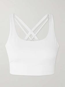 Удлиненный спортивный бюстгальтер Energy Lululemon, белый