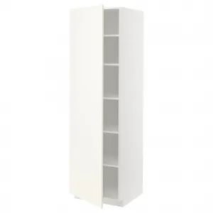 Кухонный высокий шкаф, VALLSTENA белый, 60x60x200 см, METOD IKEA