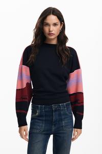 Укороченная толстовка в полоску «Закат»