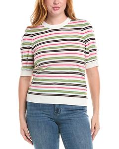 T Tahari Свитер с рукавами-фонариками, розовый