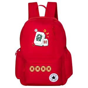 Converse Полиэстеровый баскетбольный рюкзак среднего размера унисекс красный, Prosperity Good Luck