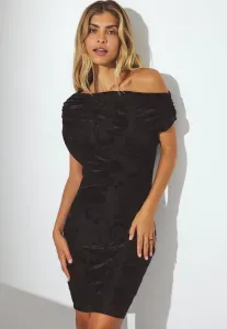 Элегантное платье с драпированными плечами. Na-Kd, Black