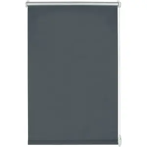 Рулонная штора с боковым механическим управлением EASYFIX Rollo Thermo ЭНЕРГОСБЕРЕГАЮЩАЯ затемняющая, энергосберегающая, установка с креплением/без крепления, свободно висящая, затемнение с термопокрытием Gardinia, Schieferfarben