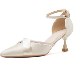 GOSO Белые женские туфли на платформе с массивным каблуком, цвет White