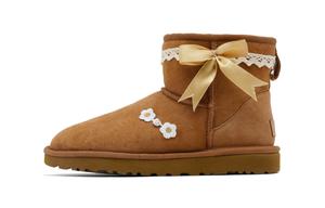 Угги UGG Classic Mini II с бантиком, темно-коричневый