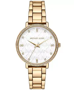 Женские часы-браслет Pyper с тремя стрелками золотистого цвета 38 мм Michael Kors