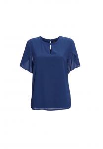 Блузка с интересным решением рукавов Goldner, синий