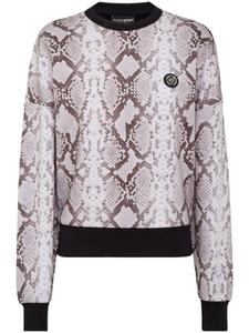 Plein Sport толстовка со змеиным принтом, серый