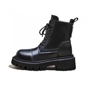 BENZI Женские короткие ботинки Мартин черные - черные (с толстым флисом), цвет Black (Thick Fleece)