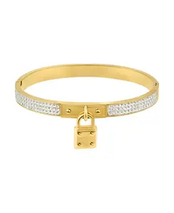 Браслет-Браслет из золота с кубическими циркониями, устойчивый к потускнению, с замком-паве Adornia, gold