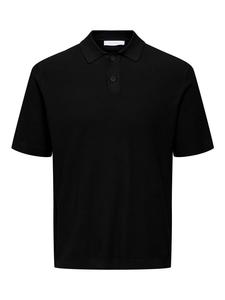 Рубашка поло Тони черного цвета Only&Sons