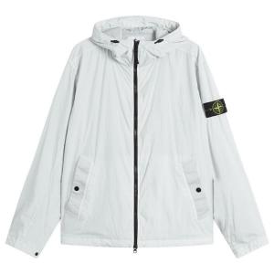 Куртка с капюшоном из жатой ткани Stone Island, sky синий