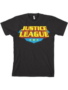 Футболка "Classic Logo Big Tall T-Shirt" черного цвета Justice League