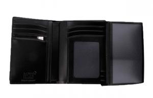 Кошелек из кожи коровы Meisterstuck с монетницей мужской черный MONTBLANC