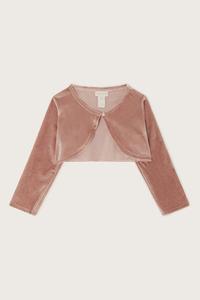 Кардиган из детского бархата niamh Monsoon, розовый