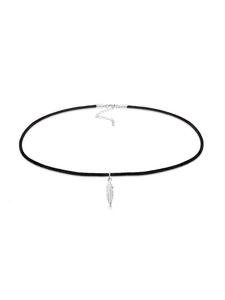 Elli Колье из серебра 925 пробы с пером в серебряной оправе