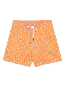 Плавки-шорты с принтом Barba, оранжевый