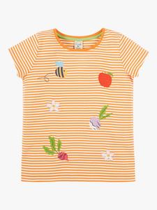Детская футболка Camille Stripe Applique из чистого органического хлопка Frugi, Multi