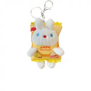 Очаровательный плюшевый кулон в виде мишки-кролика с чипсами, высота 11см Dolls and bears dance, желтый