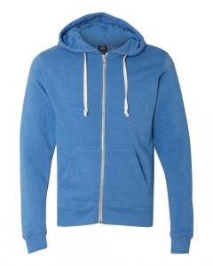 Толстовка Triblend Full-Zip с капюшоном J. America, цвет cool royal triblend
