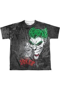 Футболка с коротким рукавом для подростков Batman Joker Sprays The City Gildan, белый