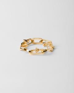 Металлический браслет Prada, золотой