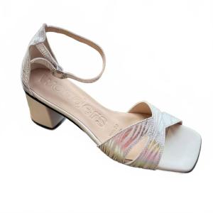 Женские сандалии Silver Print в бело-разноцветном цвете Wonders
