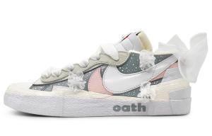 Кроссовки Nike Blazer Skateboard Shoes Unisex Low-Top Gray White/Pink