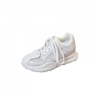 QING MISS Амортизация, нескользящая, устойчивая к истиранию, дышащие низкие массивные кроссовки women's ecru