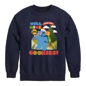 Флисовая толстовка с надписью «Улица Сезам» для мальчиков 8–20 лет Licensed Character, синий