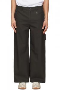 Courrèges Короткие брюки из серого хлопка с молотковым рисунком