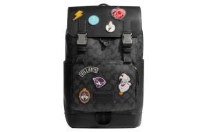 COACH Disney, Collaboration рюкзак большой мужской Track Fabric с кожаной спинкой black