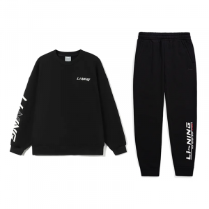 LiNing Повседневная спортивная одежда унисекс Черный+Черный