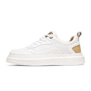 BOLE Мужские скейтерские кросcовки с противоскользящей подошвой, амортизацией и износостойкостью низкие White Apricot, цвет White Apricot