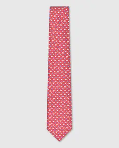 Мужской шелковый галстук с принтом Olimpo, красный