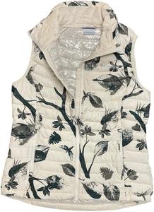 Женский утепленный жилет Columbia White Out Omni Heat с застежкой-молнией, Off White/Dark Green