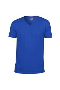 Футболка Soft Style с V-образным вырезом и короткими рукавами Gildan, синий