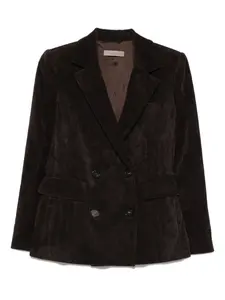 Двубортный вельветовый пиджак D.Exterior, коричневый