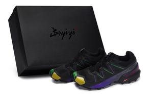 SALOMON Кроссовки Speedcross 5 с низким верхом, устойчивые к истиранию, мужские, черные, фиолетовые, желтые, зеленые