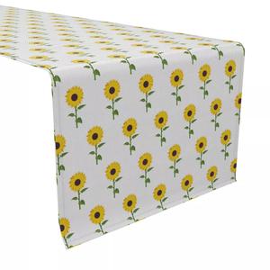 Настольная дорожка, 100 % хлопок, 16x108 дюймов, повтор подсолнечника.